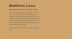 Desktop Screenshot of matthewlaux.com